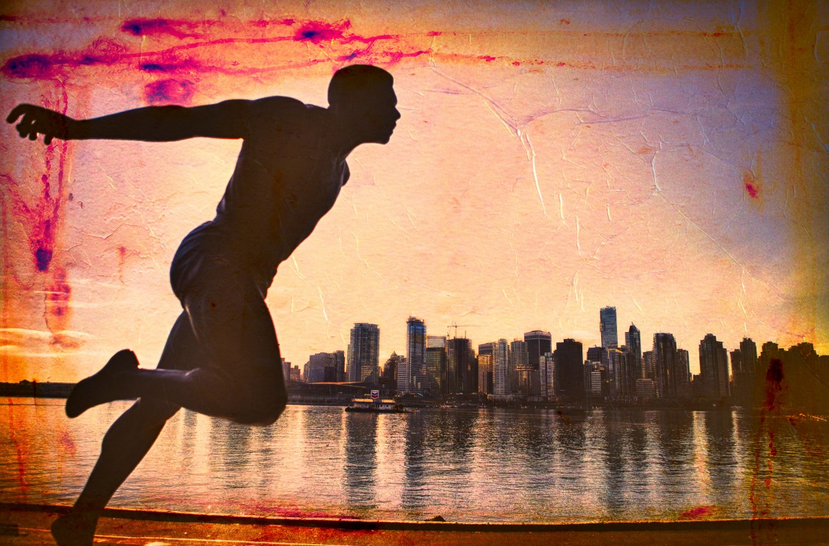 encaustic painting of coal harbour