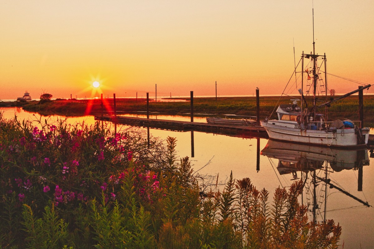 sunset at the dock steveston