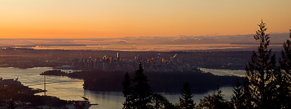 sunset over Vancouver